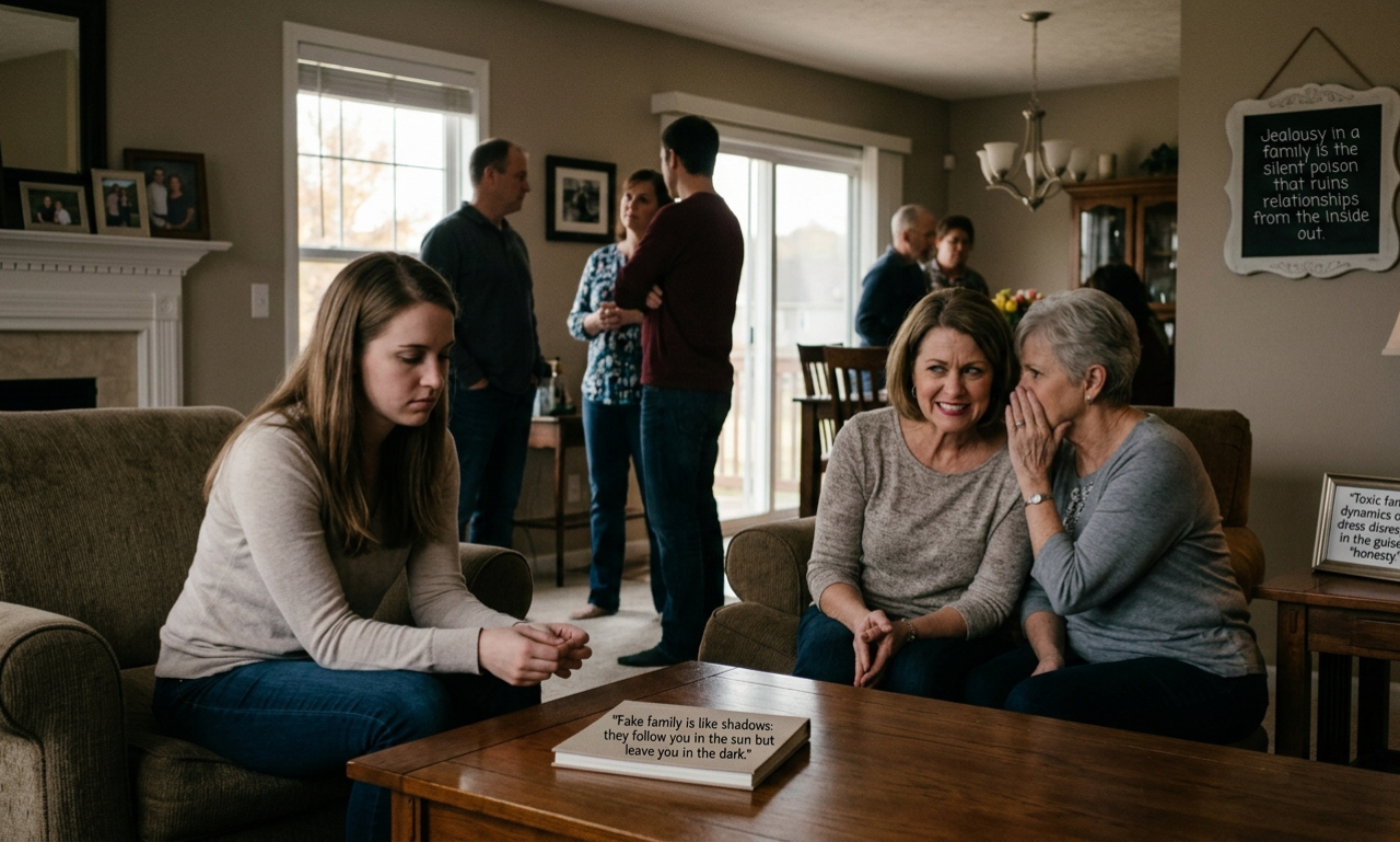 person feeling hurt by toxic family relationships and reading fake family quotes