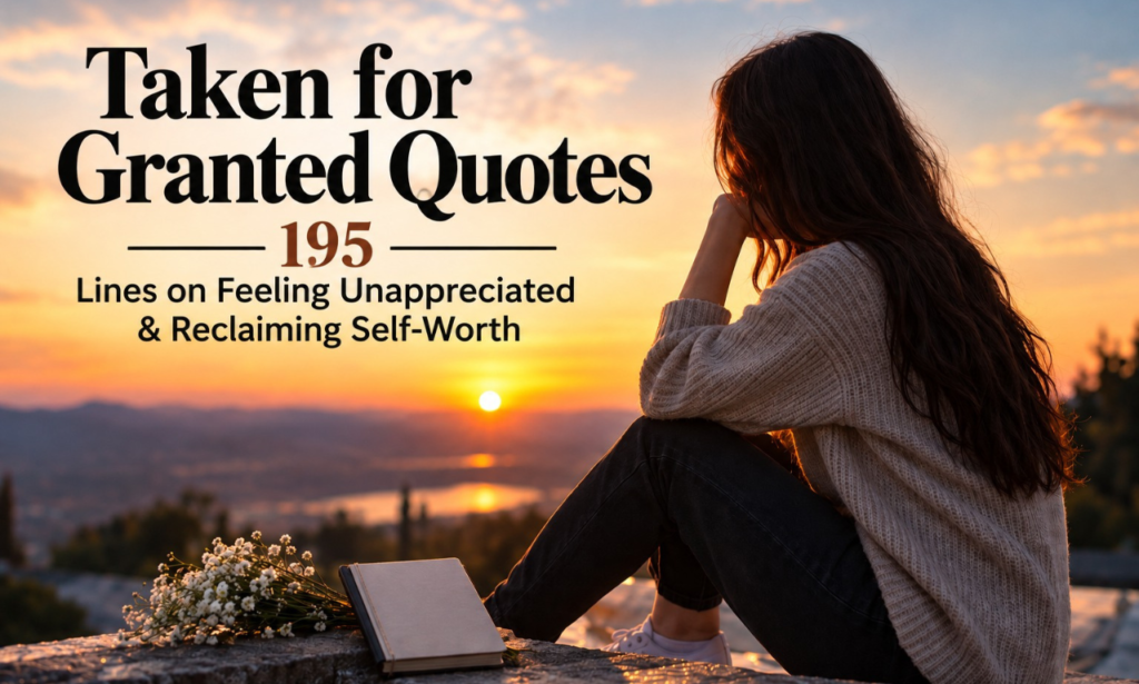 Taken for Granted Quotes – 195 Lines on Feeling Unappreciated