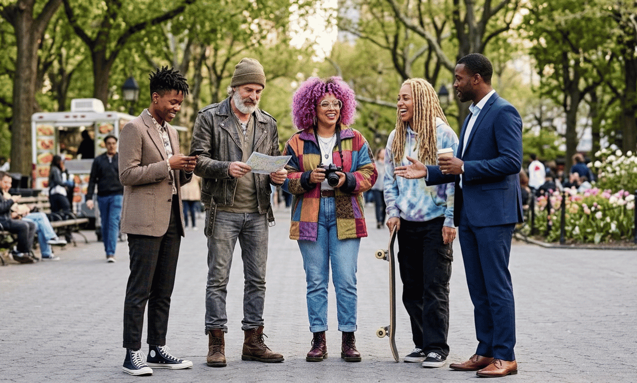 Inspirational African American Friday messages with a diverse group sharing a positive moment outdoors